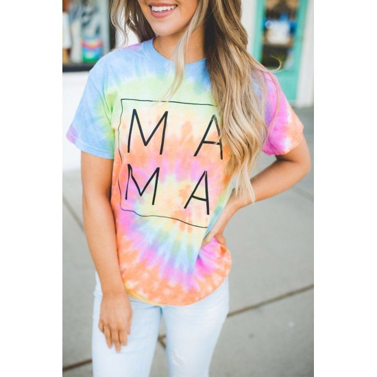 MAMA Tie-Dye Boyfriend Graphic Tee MAMA Tie-Dye Boyfriend Graphic Tee