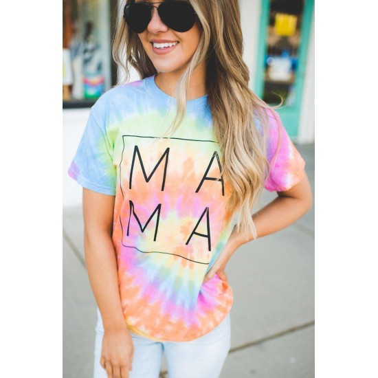 MAMA Tie-Dye Boyfriend Graphic Tee MAMA Tie-Dye Boyfriend Graphic Tee