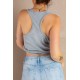 Gray Leopard Clover Heart Print Sleeveless Top Gray Leopard Clover Heart Print Sleeveless Top