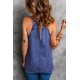 Blue Dandelion Luck Halterneck Denim Tank Top Blue Dandelion Luck Halterneck Denim Tank Top