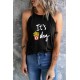 Black It's French Fry Day Funny Graphic Tank Top Black It's French Fry Day Funny Graphic Tank Top