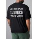Black Men's Letter Printed Short Sleeve Oversized T-shirt Black Men's Letter Printed Short Sleeve Oversized T-shirt