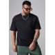 Black Men's Letter Printed Short Sleeve Oversized T-shirt Black Men's Letter Printed Short Sleeve Oversized T-shirt