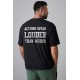 Black Men's Letter Printed Short Sleeve Oversized T-shirt Black Men's Letter Printed Short Sleeve Oversized T-shirt