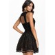 All Black Lace Party Skater Dress All Black Lace Party Skater Dress