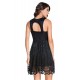 All Black Lace Party Skater Dress All Black Lace Party Skater Dress