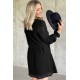 Black Lace Crochet V Neck A-line Mini Dress Black Lace Crochet V Neck A-line Mini Dress