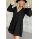 Black Lace Crochet V Neck A-line Mini Dress Black Lace Crochet V Neck A-line Mini Dress