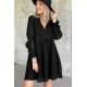 Black Lace Crochet V Neck A-line Mini Dress Black Lace Crochet V Neck A-line Mini Dress