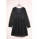 Black Lace Crochet V Neck A-line Mini Dress Black Lace Crochet V Neck A-line Mini Dress