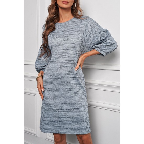 Grey Puff Sleeve Tunic Dress Grey Puff Sleeve Tunic Dress