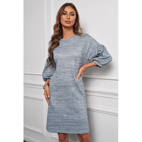Grey Puff Sleeve Tunic Dress Grey Puff Sleeve Tunic Dress