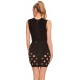 Black Celeb Style Crisscross Caged Bandage Dress Black Celeb Style Crisscross Caged Bandage Dress