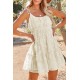 Beige Tiered Textured Babydoll Dress Beige Tiered Textured Babydoll Dress