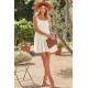 Beige Tiered Textured Babydoll Dress Beige Tiered Textured Babydoll Dress