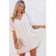 White Polka Dot Textured V Neck Babydoll Dress White Polka Dot Textured V Neck Babydoll Dress