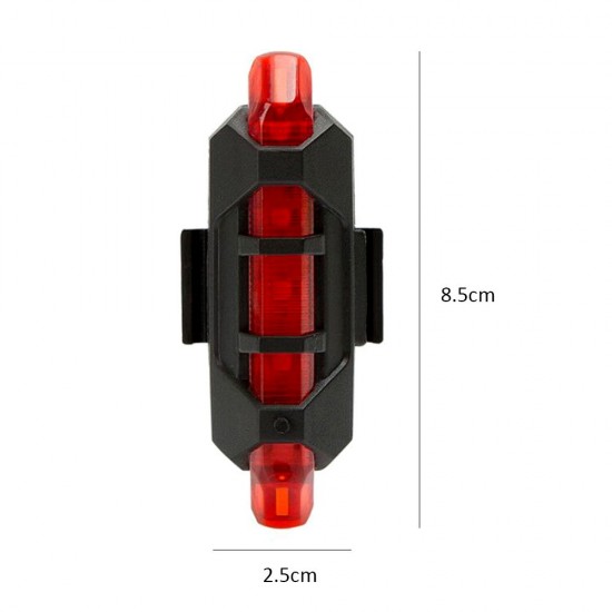 USB Rechargeable Rear Bicycle Light LED Bike Tail Lamp 4 Lighting Modes Weather Tight Design Built-in 160mAh Capacity Battery Cycling Light USB Rechargeable Rear Bicycle Light LED Bike Tail Lamp 4 Lighting Modes Weather Tight Design Built-in 160mAh Capacity Battery Cycling Light
