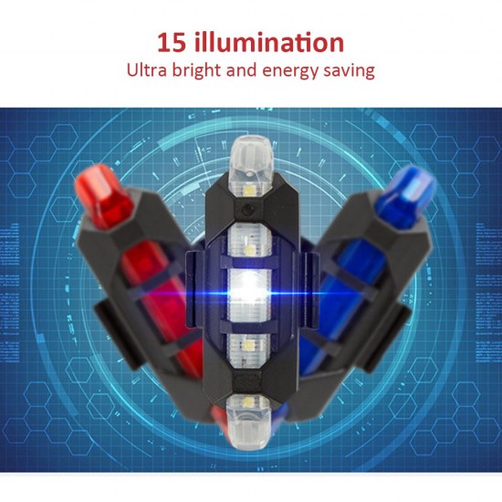 USB Rechargeable Rear Bicycle Light LED Bike Tail Lamp 4 Lighting Modes Weather Tight Design Built-in 160mAh Capacity Battery Cycling Light USB Rechargeable Rear Bicycle Light LED Bike Tail Lamp 4 Lighting Modes Weather Tight Design Built-in 160mAh Capacity Battery Cycling Light