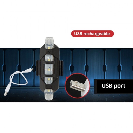 USB Rechargeable Rear Bicycle Light LED Bike Tail Lamp 4 Lighting Modes Weather Tight Design Built-in 160mAh Capacity Battery Cycling Light USB Rechargeable Rear Bicycle Light LED Bike Tail Lamp 4 Lighting Modes Weather Tight Design Built-in 160mAh Capacity Battery Cycling Light
