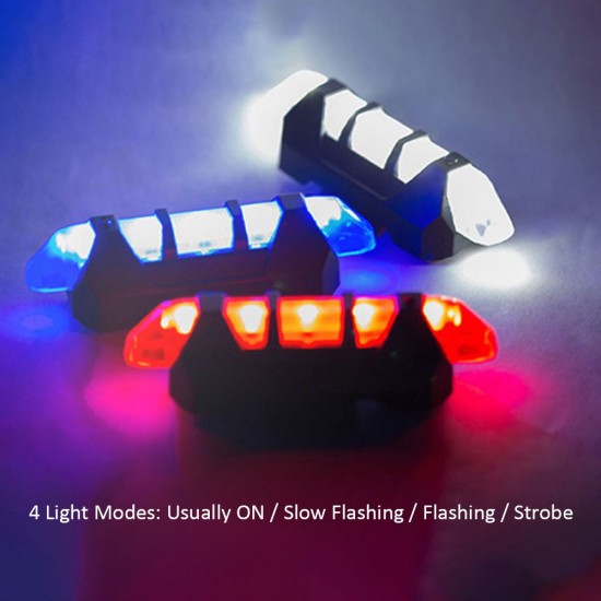 USB Rechargeable Rear Bicycle Light LED Bike Tail Lamp 4 Lighting Modes Weather Tight Design Built-in 160mAh Capacity Battery Cycling Light USB Rechargeable Rear Bicycle Light LED Bike Tail Lamp 4 Lighting Modes Weather Tight Design Built-in 160mAh Capacity Battery Cycling Light