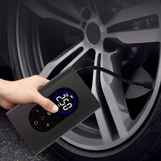 Intelligent Cordless Air Pump Automatic Inflatable Pump Portable Handheld Vehicle Pump LCD Digital Display with Built-in Lighting and Emergency Charge Function Intelligent Cordless Air Pump Automatic Inflatable Pump Portable Handheld Vehicle Pump LCD Digital Display with Built-in Lighting and Emergency Charge Function