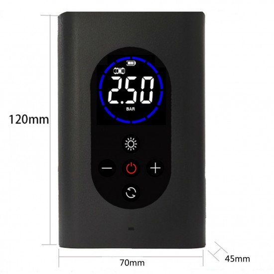 Intelligent Cordless Air Pump Automatic Inflatable Pump Portable Handheld Vehicle Pump LCD Digital Display with Built-in Lighting and Emergency Charge Function Intelligent Cordless Air Pump Automatic Inflatable Pump Portable Handheld Vehicle Pump LCD Digital Display with Built-in Lighting and Emergency Charge Function