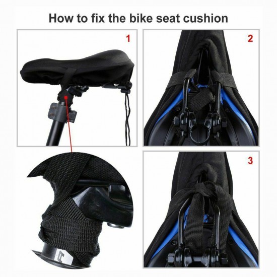 Bike Seat Cover Anti-skid Comfortable Undeformable Wear-resistant With Drawstring Bike Seat Cover Anti-skid Comfortable Undeformable Wear-resistant With Drawstring