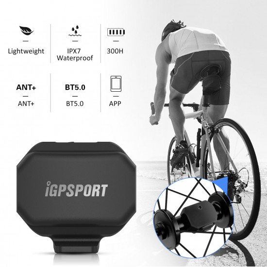 Cycling Speed Sensor ANT+ BT5.0 Wireless Bike Speed Sensor IPX7 Bicycle Computer Speed Sensor Cycling Speed Sensor ANT+ BT5.0 Wireless Bike Speed Sensor IPX7 Bicycle Computer Speed Sensor