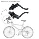 1 Pair Road Bicycle Bike Fixie Front & Rear Brake Levers Aluminum Alloy Brake Lever Set 1 Pair Road Bicycle Bike Fixie Front & Rear Brake Levers Aluminum Alloy Brake Lever Set