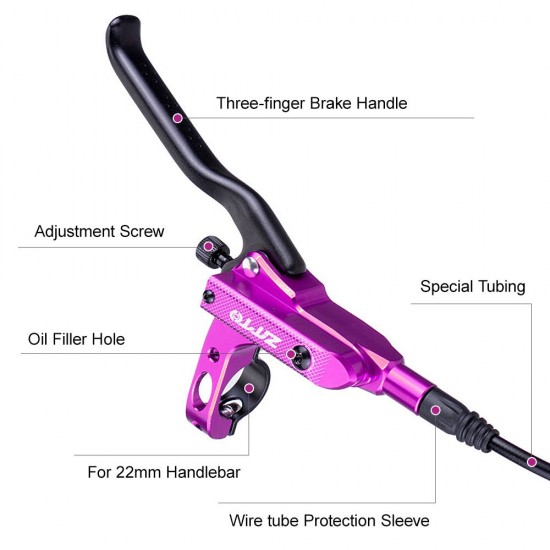 4-Piston MTB Hydraulic Bike Disc Brake Aluminum Front and Rear Caliper Bicycle Brakes for Road Bike Mountain Bike 4-Piston MTB Hydraulic Bike Disc Brake Aluminum Front and Rear Caliper Bicycle Brakes for Road Bike Mountain Bike