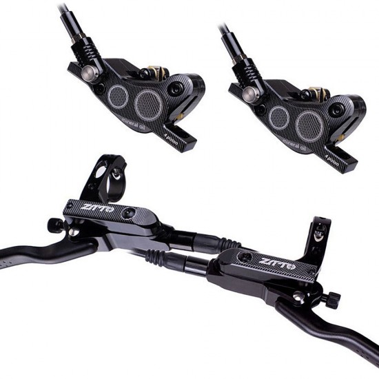 4-Piston MTB Hydraulic Bike Disc Brake Aluminum Front and Rear Caliper Bicycle Brakes for Road Bike Mountain Bike 4-Piston MTB Hydraulic Bike Disc Brake Aluminum Front and Rear Caliper Bicycle Brakes for Road Bike Mountain Bike
