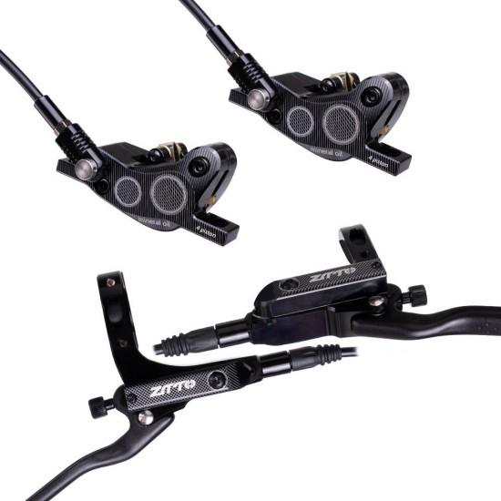 4-Piston MTB Hydraulic Bike Disc Brake Aluminum Front and Rear Caliper Bicycle Brakes for Road Bike Mountain Bike 4-Piston MTB Hydraulic Bike Disc Brake Aluminum Front and Rear Caliper Bicycle Brakes for Road Bike Mountain Bike