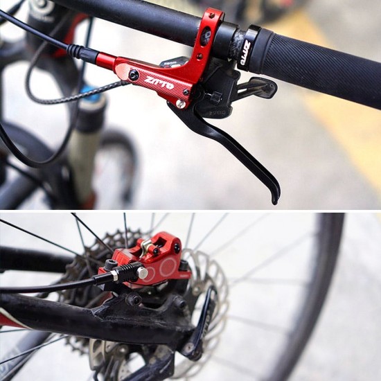 4-Piston MTB Hydraulic Bike Disc Brake Aluminum Front and Rear Caliper Bicycle Brakes for Road Bike Mountain Bike 4-Piston MTB Hydraulic Bike Disc Brake Aluminum Front and Rear Caliper Bicycle Brakes for Road Bike Mountain Bike