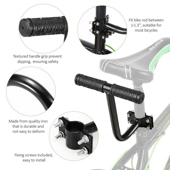 Bicycle Rear Seat Handle Grip Kids’ Safety Handle Grip Bikes Child Back Seat Armrest Bicycle Accessory Bicycle Rear Seat Handle Grip Kids’ Safety Handle Grip Bikes Child Back Seat Armrest Bicycle Accessory