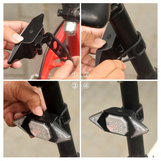 LED Turn Signal Bike Light USB Rechargeable Bicycle Tail Light with Direction Indicator Waterproof Cycling Safety Light Intelligent Remote Control Cycling Rear Bright Light Warning Lamp LED Turn Signal Bike Light USB Rechargeable Bicycle Tail Light with Direction Indicator Waterproof Cycling Safety Light Intelligent Remote Control Cycling Rear Bright Light Warning Lamp