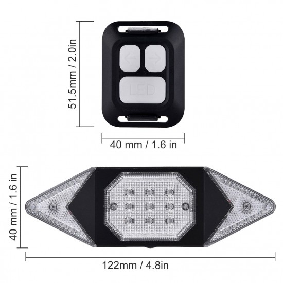 LED Turn Signal Bike Light USB Rechargeable Bicycle Tail Light with Direction Indicator Waterproof Cycling Safety Light Intelligent Remote Control Cycling Rear Bright Light Warning Lamp LED Turn Signal Bike Light USB Rechargeable Bicycle Tail Light with Direction Indicator Waterproof Cycling Safety Light Intelligent Remote Control Cycling Rear Bright Light Warning Lamp