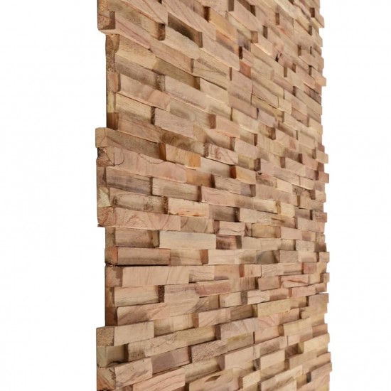 3D Wall Cladding Panels 10 pcs 1.08 m² Solid Teak Wood 3D Wall Cladding Panels 10 pcs 1.08 m² Solid Teak Wood