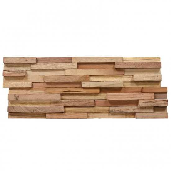 3D Wall Cladding Panels 10 pcs 1.08 m² Solid Teak Wood 3D Wall Cladding Panels 10 pcs 1.08 m² Solid Teak Wood