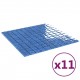 Mosaic Tiles 11 pcs Blue 30x30 cm Glass Mosaic Tiles 11 pcs Blue 30x30 cm Glass