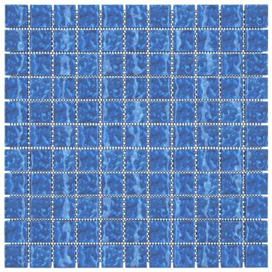 Mosaic Tiles 11 pcs Blue 30x30 cm Glass Mosaic Tiles 11 pcs Blue 30x30 cm Glass