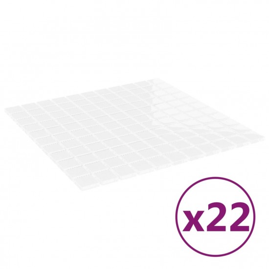 Mosaic Tiles 22 pcs White 30x30 cm Glass Mosaic Tiles 22 pcs White 30x30 cm Glass