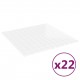 Mosaic Tiles 22 pcs White 30x30 cm Glass Mosaic Tiles 22 pcs White 30x30 cm Glass