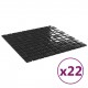Mosaic Tiles 22 pcs Shiny Black 30x30 cm Glass Mosaic Tiles 22 pcs Shiny Black 30x30 cm Glass