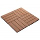 11 pcs Decking Tiles Deep Embossed WPC 30x30cm 1sqm Light Brown 11 pcs Decking Tiles Deep Embossed WPC 30x30cm 1sqm Light Brown