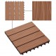 11 pcs Decking Tiles Deep Embossed WPC 30x30cm 1sqm Light Brown 11 pcs Decking Tiles Deep Embossed WPC 30x30cm 1sqm Light Brown
