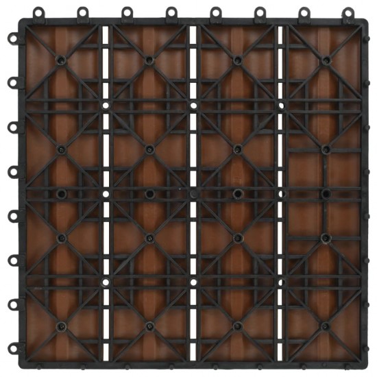 11 pcs Decking Tiles Deep Embossed WPC 30x30cm 1sqm Light Brown 11 pcs Decking Tiles Deep Embossed WPC 30x30cm 1sqm Light Brown