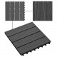 11 pcs Decking Tiles Deep Embossed WPC 30x30 cm 1 sqm Black 11 pcs Decking Tiles Deep Embossed WPC 30x30 cm 1 sqm Black