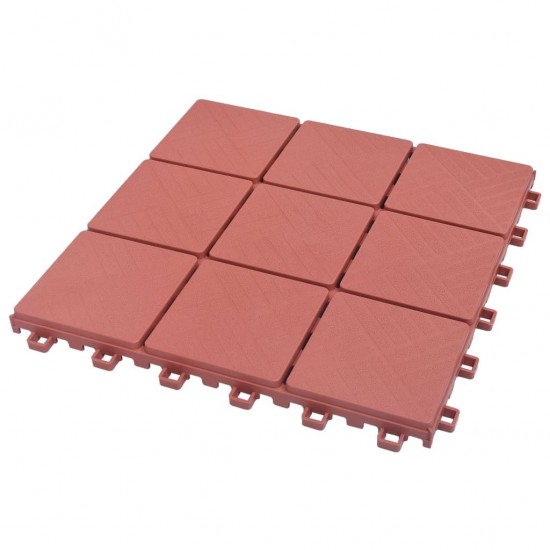 Decking Tiles 10 pcs Red 30.5x30.5 cm Plastic Decking Tiles 10 pcs Red 30.5x30.5 cm Plastic
