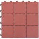 Decking Tiles 10 pcs Red 30.5x30.5 cm Plastic Decking Tiles 10 pcs Red 30.5x30.5 cm Plastic