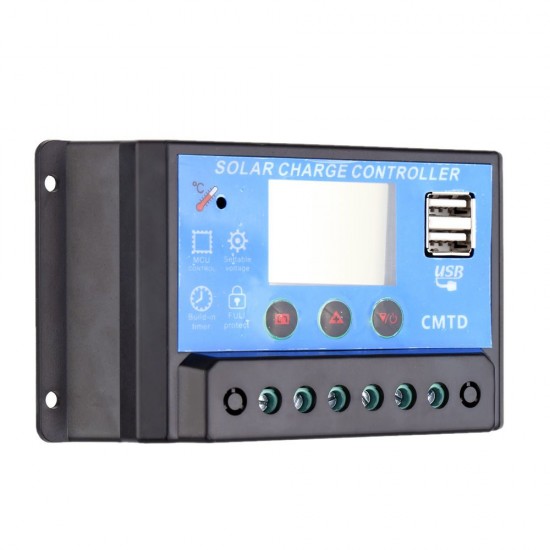 Anself 20A 12V/24V Solar Charge Controller with LCD Display Auto Regulator Timer Solar Panel Battery Lamp LED Lighting Overload Protection Anself 20A 12V/24V Solar Charge Controller with LCD Display Auto Regulator Timer Solar Panel Battery Lamp LED Lighting Overload Protection